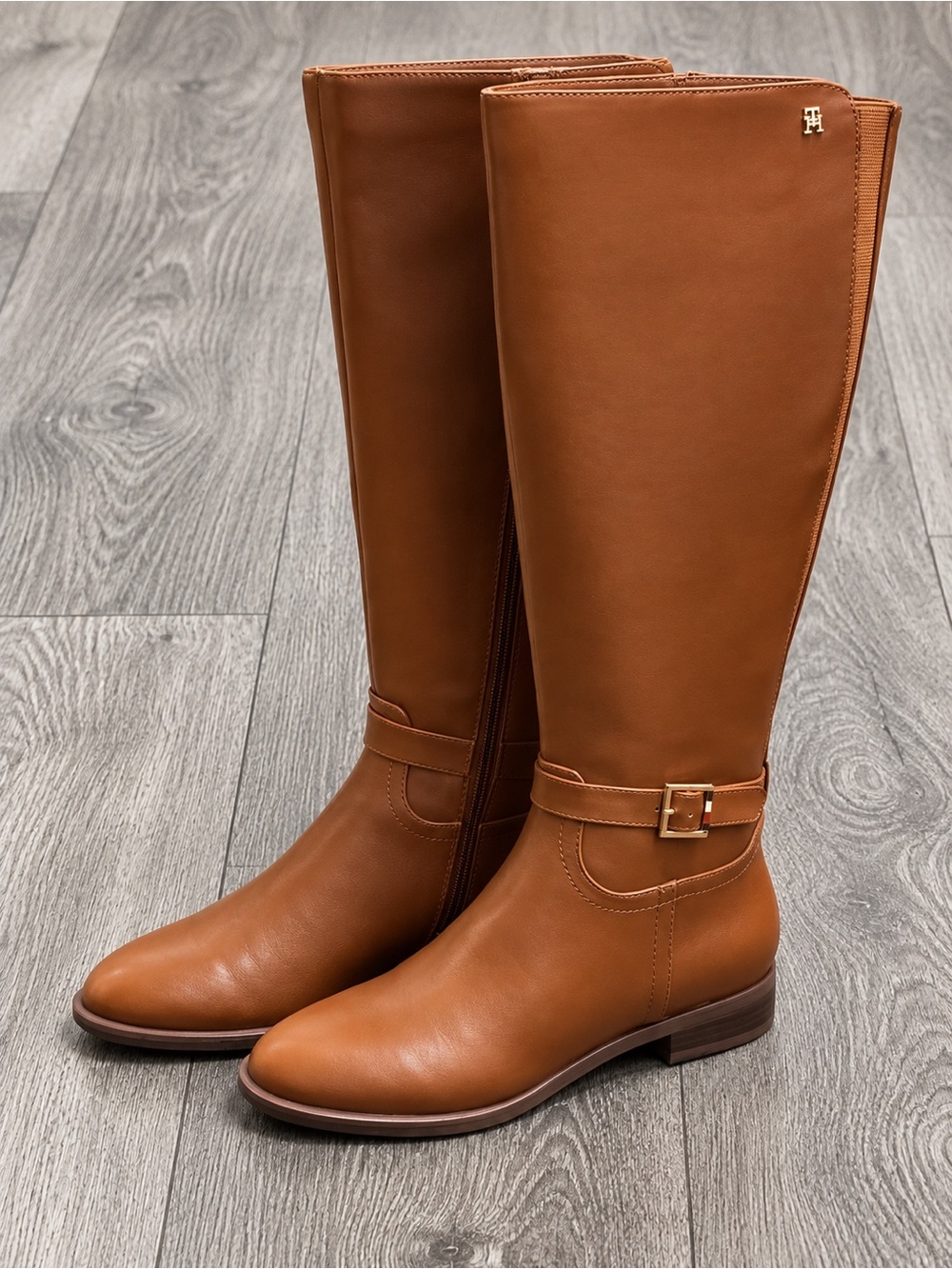 Tommy Hilfiger Mireya Knee High Riding Boots Cognac Brown Size 6.5M NWT